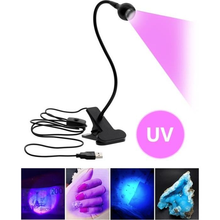 Lampe Uv Led Mini Lampe UV Sèche Ongles Avec Câble USB 5V Lampe UV  multifonctionnelle pour l'argent, ongle nail etc - Cdiscount Electroménager