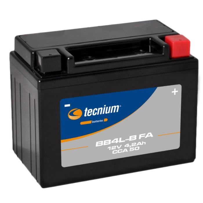 TECNIUM - Batterie moto sans entretien activé usine - BB4L-B