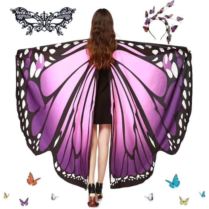 Costume De Papillon élégant Pour Femmes, Ailes D'adultes, Cape De Nickel Ation, Châle Bleu D'Halloween, Carnavals, Fête De Masade Tim, Festival Cosplay, Nouveau