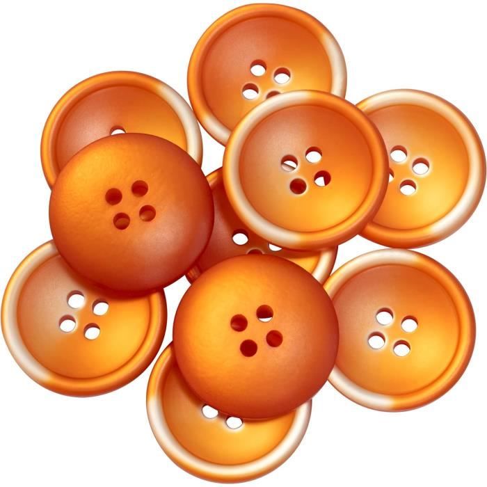 20 Boutons à Coudre AERZETIX Ø12.5mm 2 Trous - Bordeaux Plastique - Pour Vêtements, Décoration, DIY