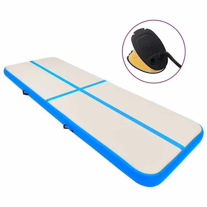 Tapis Gonflable Gym 60x100x15 Cm Avec Pompe – PVC Antidérapant Pour Yoga, Kickboxing, Lutte Et Piscine