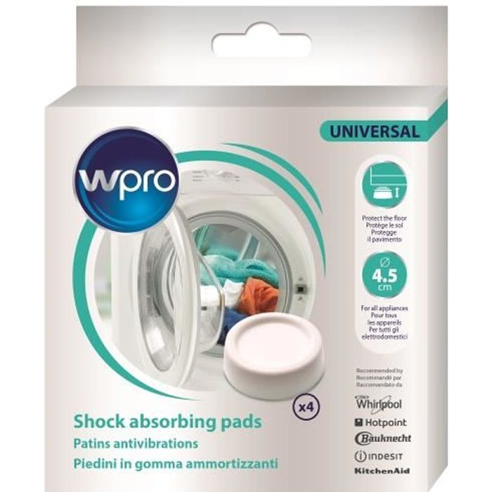 Wpro tapis anti vibrations universel 60 x 60 cm lave-linge lave