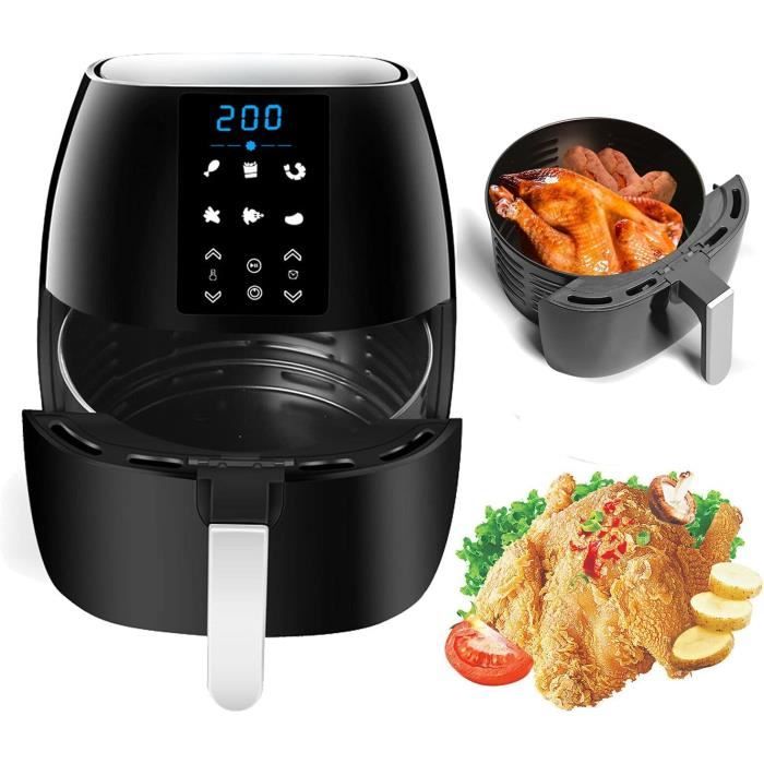 Friteuse sans Huile Électrique Friteuse à Air Chaud Cuisson Rapide