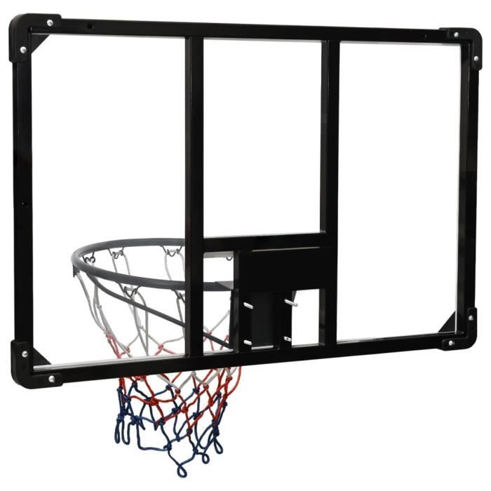 Panier de basket vidaXL Support de basket-ball Transparent 280-350 cm  Polycarbonate