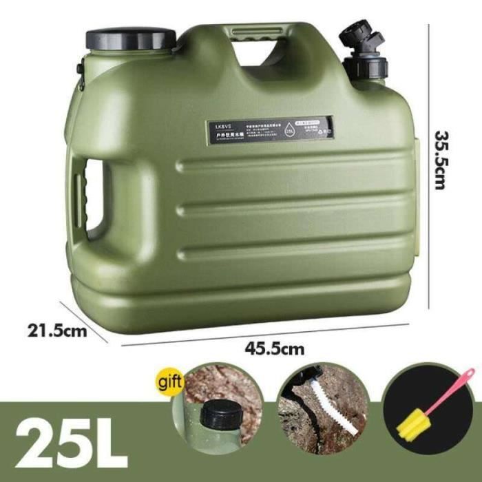 Réservoir D'eau Camping 12 Litres Avec Robinet - Conteneur Portable En PEHD, Double Poignée