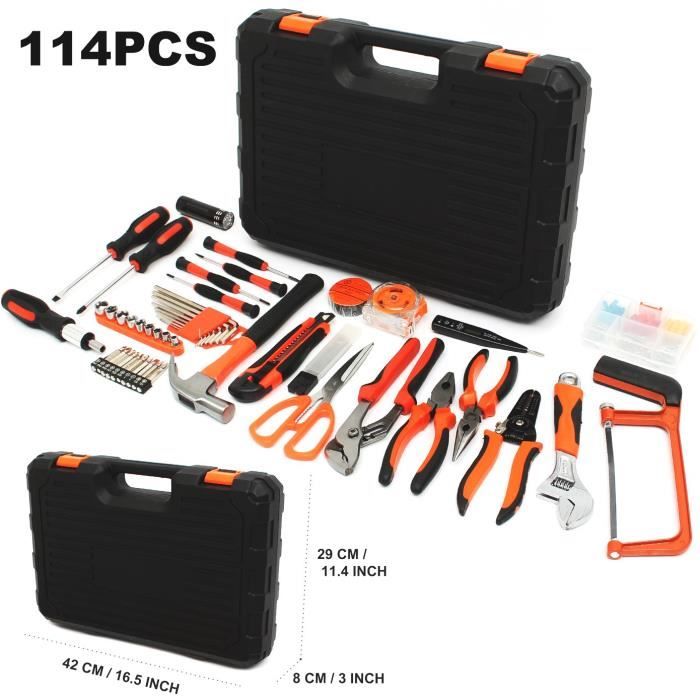 Kit d'outils pour électricien en valise avec trolley et roulettes. (325200)
