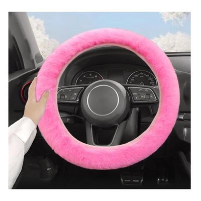 Housse Volant Hiver 3 En 1 - Peluche Douce - Pour Volant, Frein à Main, Levier - Noir - 37-39cm