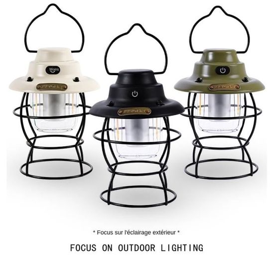 Lampe de camping rechargeable, gradation à trois vitesses, forte adsorption  magnétique sur la queue, conception imperméable à l'eau - Cdiscount Sport