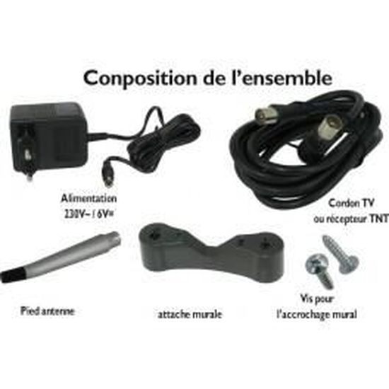 SEDEA antenne interieure amplifiée 50dB - blanche - antenne rateau, avis et  prix pas cher - Cdiscount