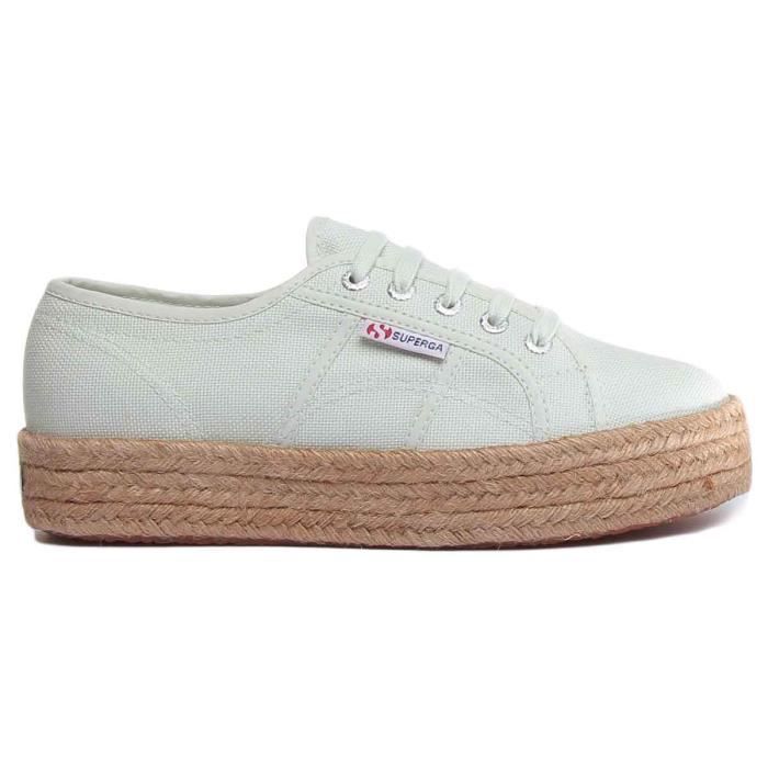 Baskets compens es femme SUPERGA 2730 COTROPEW Canvas Vert