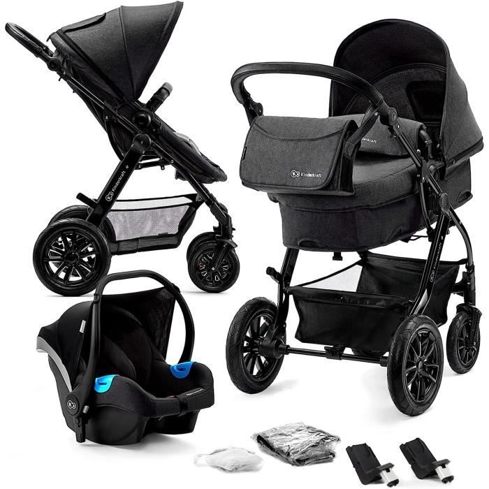 Kinderkraft Poussette 3 en 1 MOOV, Trio, Enfant, Siège Auto, Accessoires,  Noir & Lit Cododo Neste UP, 2 en 1, Lit d'Appoint, [14] - Cdiscount Jeux -  Jouets