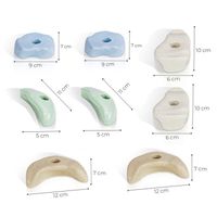 MAMOI Prises D'Escalade Enfant - Lot De 4/8 Poignées Colorées Pastel - Mur D'Escalade Intérieur Extérieur - Fabriqué En UE, Charge Max 150 Kg
