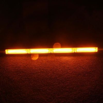 2 Barres Lumineuses LED Orange 12V/24V - 12 Modes Clignotants - Pour Voiture, Camping-car, Urgences