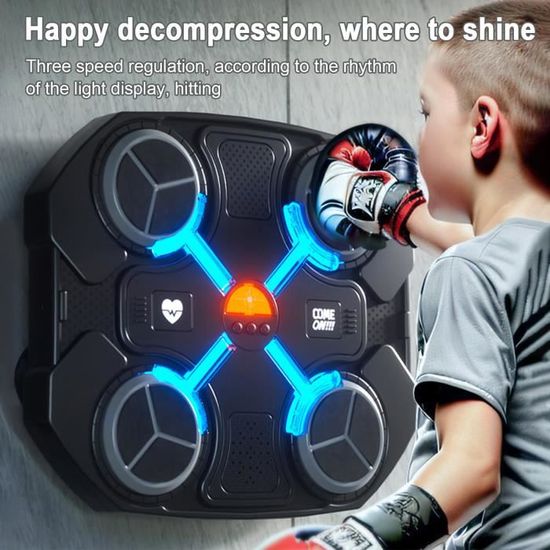Yopyuenn Machine de boxe musicale colorée murale intelligente pour l