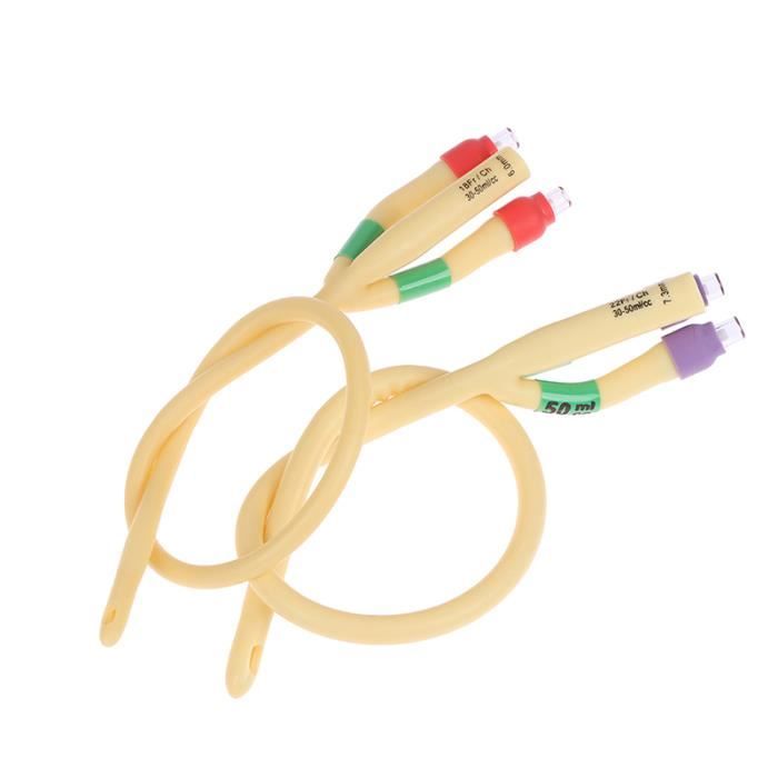 Color FR26 Cathéter Foley en Silicone jetable à 3 voies pour hommes ...