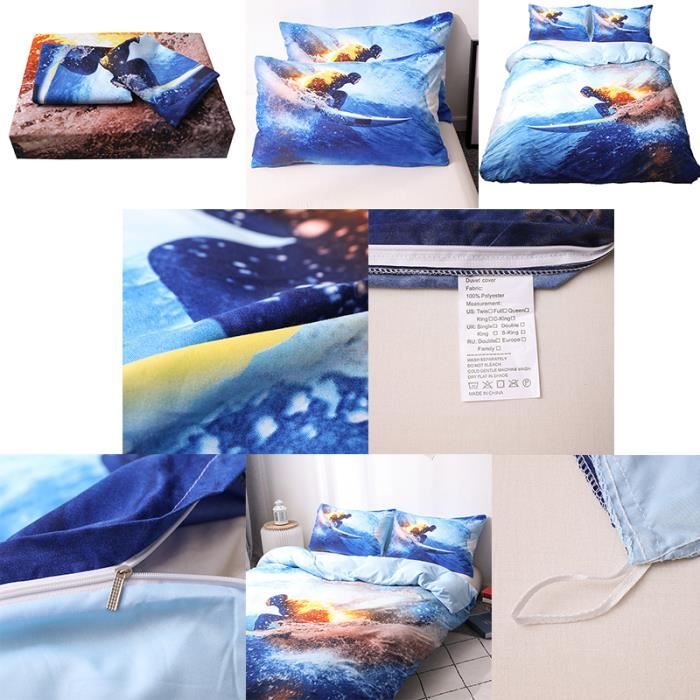 Parure De Lit Enfant En Microfibre – Housse De Couette 135x200 Cm + Taie D’oreiller 75x50 Cm – Motif Démon – Cadeau Enfant - 10