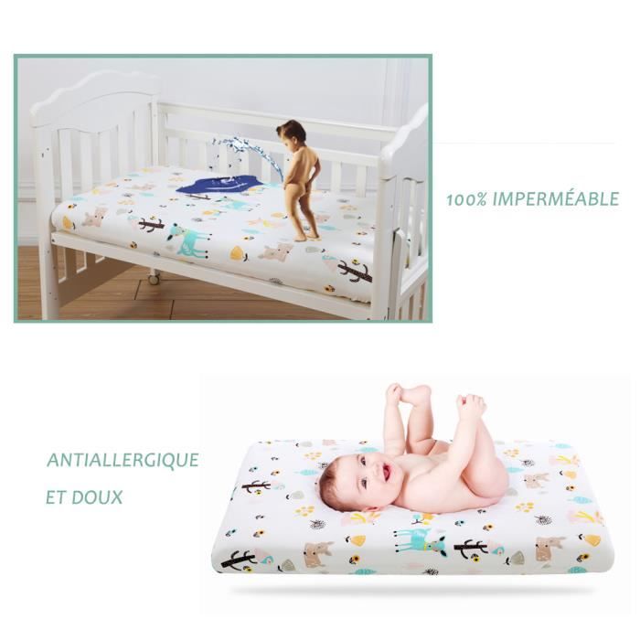 Protège matelas 70x140 imperméable de lit bébé