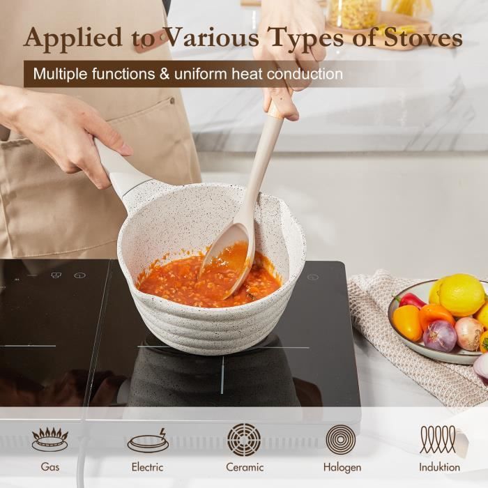 ROSSETTO Casserole Induction 16 Cm Marron Effet Pierre Pas Cher à Prix Auchan