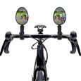 1 Paire Rétroviseurs Vélo Réglables à 360 ° et Rotatifs Rétroviseurs Vélo Ovale Vélo Miroirs-3
