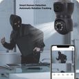 FAN-Caméra sans fil WiFi Caméra de Surveillance sans Fil, Caméra de sécurité Intérieure WiFi 360° avec Prise de moto testeur-3