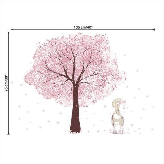 Sticker Mural Autocollant Arbre De Sakura Zy807 Pink Achat Vente Stickers Soldes Sur Cdiscount Des Le 20 Janvier Cdiscount