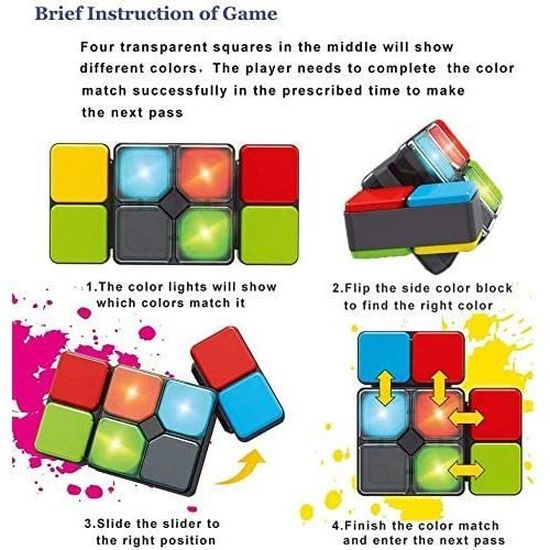 Pup Go – Cube Magique Électronique Avec Musique Et Lumières – 4 Modes De Jeu – Cadeau 6-12 Ans