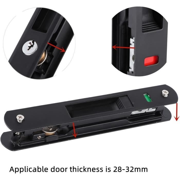 serrure porte Verrou de sécurité pour porte coulissante et fenêtre