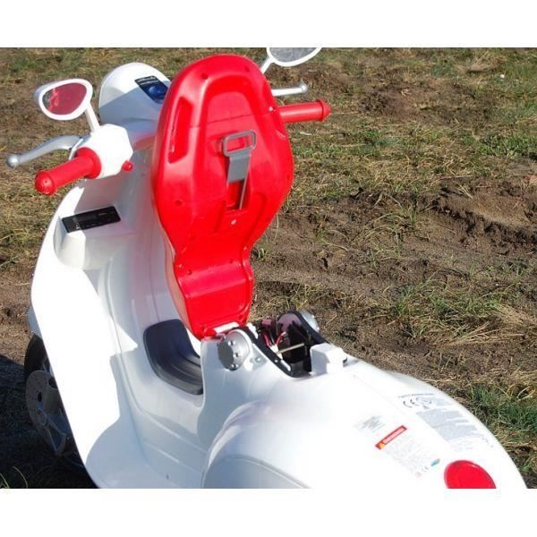 Vespa Primavera 12V - Scooter électrique pour enfant - Blanc - VESPA -  Batterie 12V - Siège en cuir artificiel