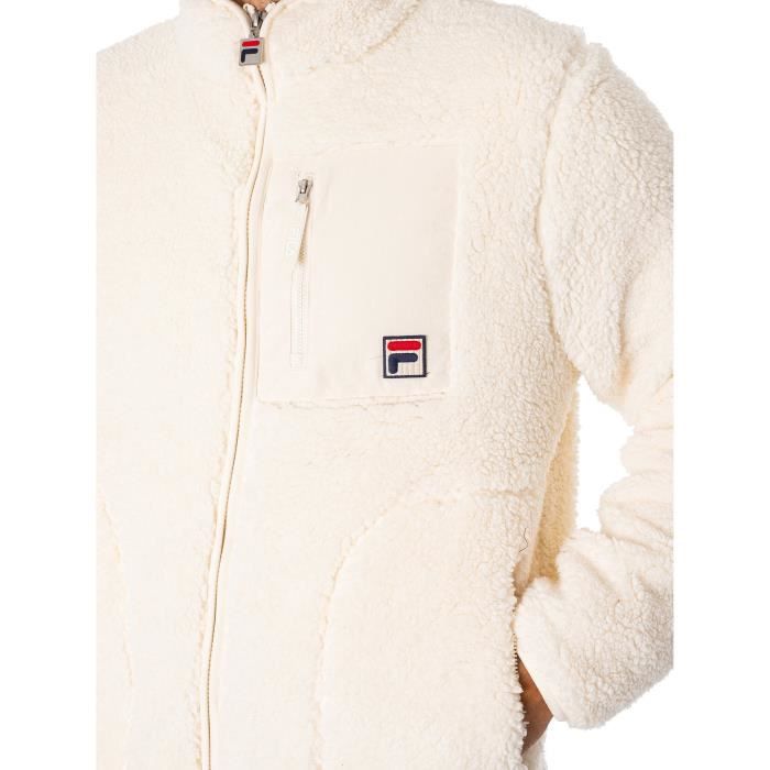 Veste Polaire Zipp e Ton Sur Ton Cormac Fila Homme Blanc