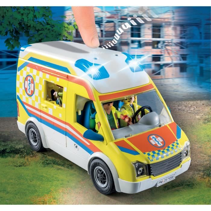 Ambulance Jouet – Sons, Lumières, Sirène, Civière, Portes Ouvrantes, 29 Cm, Piles 2xAA, Dès 3 Ans