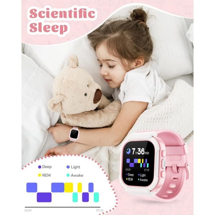 Montre Connectée Enfant Fille Montre Podometre Enfant Non Connectée  Smartwatch Pour 4-12 Ans Montre Sport Android Ios Avec C[F1411]