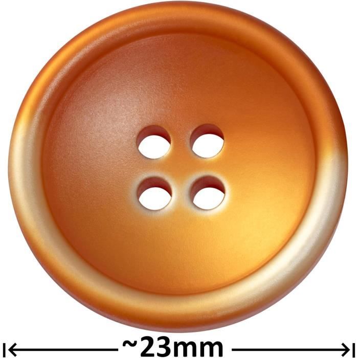 HARFINGTON Lot De 50 Boutons à Coudre Ronds En Résine à 2 Trous Pour Loisirs Créatifs, Pantalons, Robes, Jupes, Vêtements, 16 L, Gris Clair