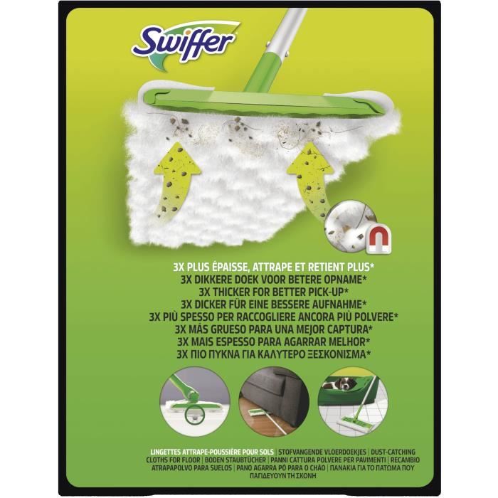 Lingettes Swiffer Sèches 72 Unités - Parfum Febreze Pour Balai Poussière