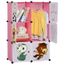 Armoire Penderie 6 Cubes Etagere Langria Plastique Enfants Cabinet Avec Dessins Animes Animaux Sur Les Portes Rose Achat Vente Armoire De Chambre Armoire Penderie 6 Cubes Cdiscount