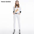 Blanc XSTRACKSEVEN hip lift waist stretch bottoming jeans femmes confortable et polyvalent petit pantalon à pied-0