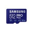 Samsung Pro Plus MB-MD512KA/EU Carte mémoire microSDXC UHS-I U3 160 Mo/s Full HD & 4K UHD avec Adaptateur SD 512 Go-0