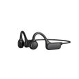 Ysilla Écouteurs sans Fil à Conduction Osseuse, Casque Bluetooth pour Sport Course Vélo, -Noir-0