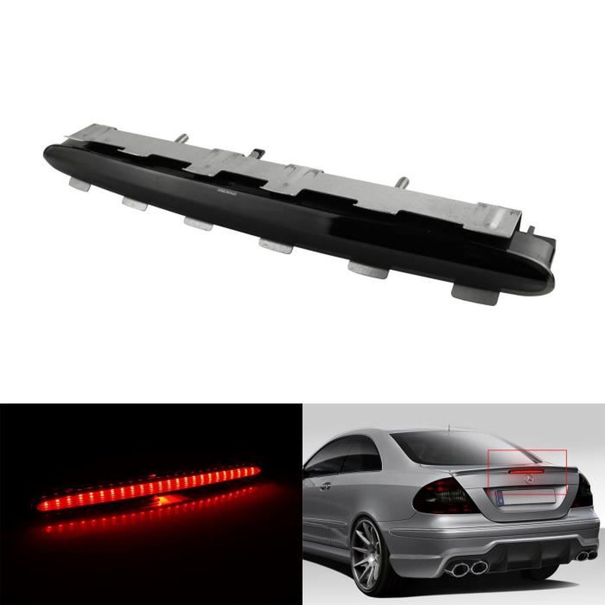Feu De Stop Additionnel Pour Mercedes CLK W209 - Bohaner - 3ème Feu Stop LED énergétique - 2002-2009