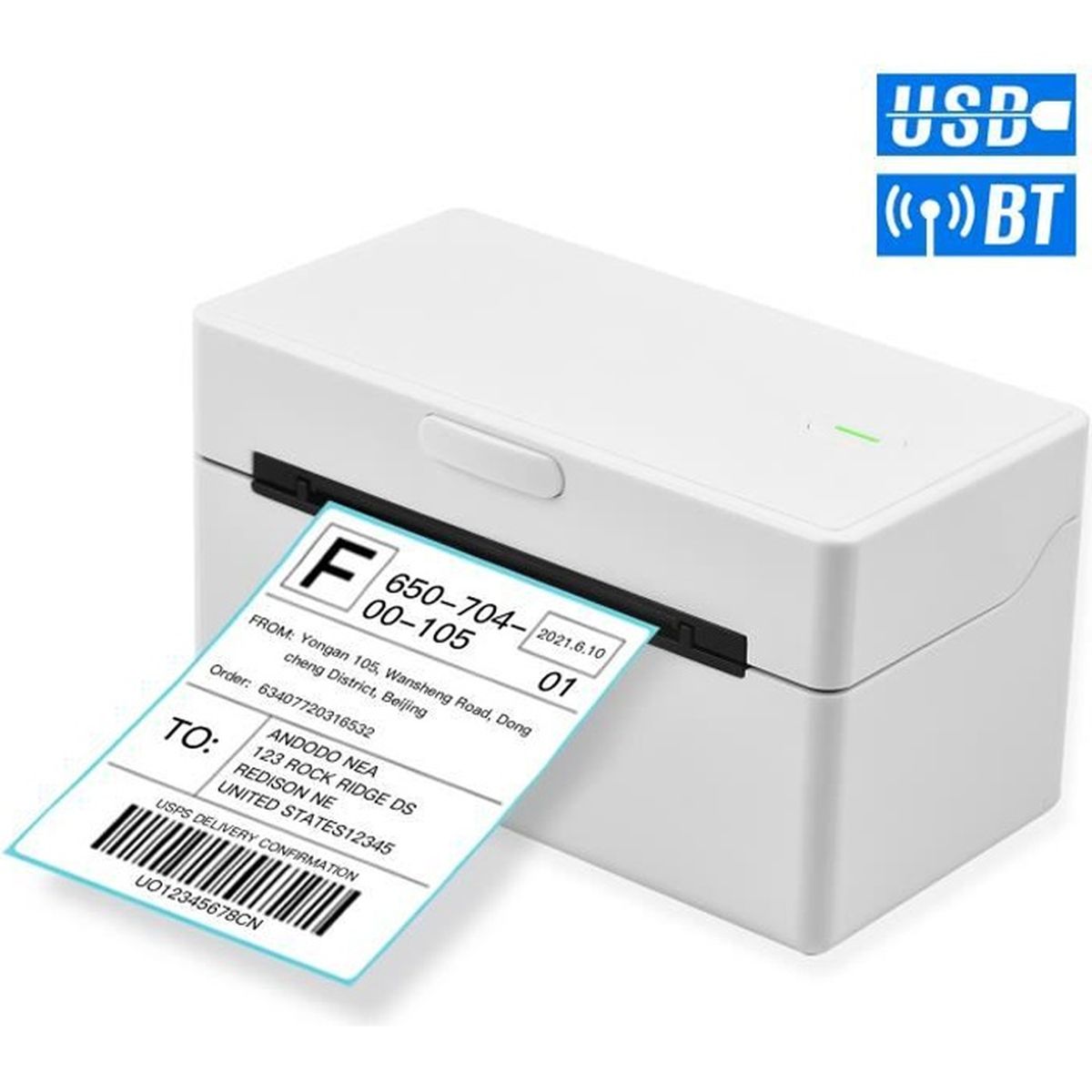 Itari Imprimante d'etiquettes, Thermiques, hermique USB Direct 4x6,  Imprimante d'étiquettes d'expédition, Compatible avec