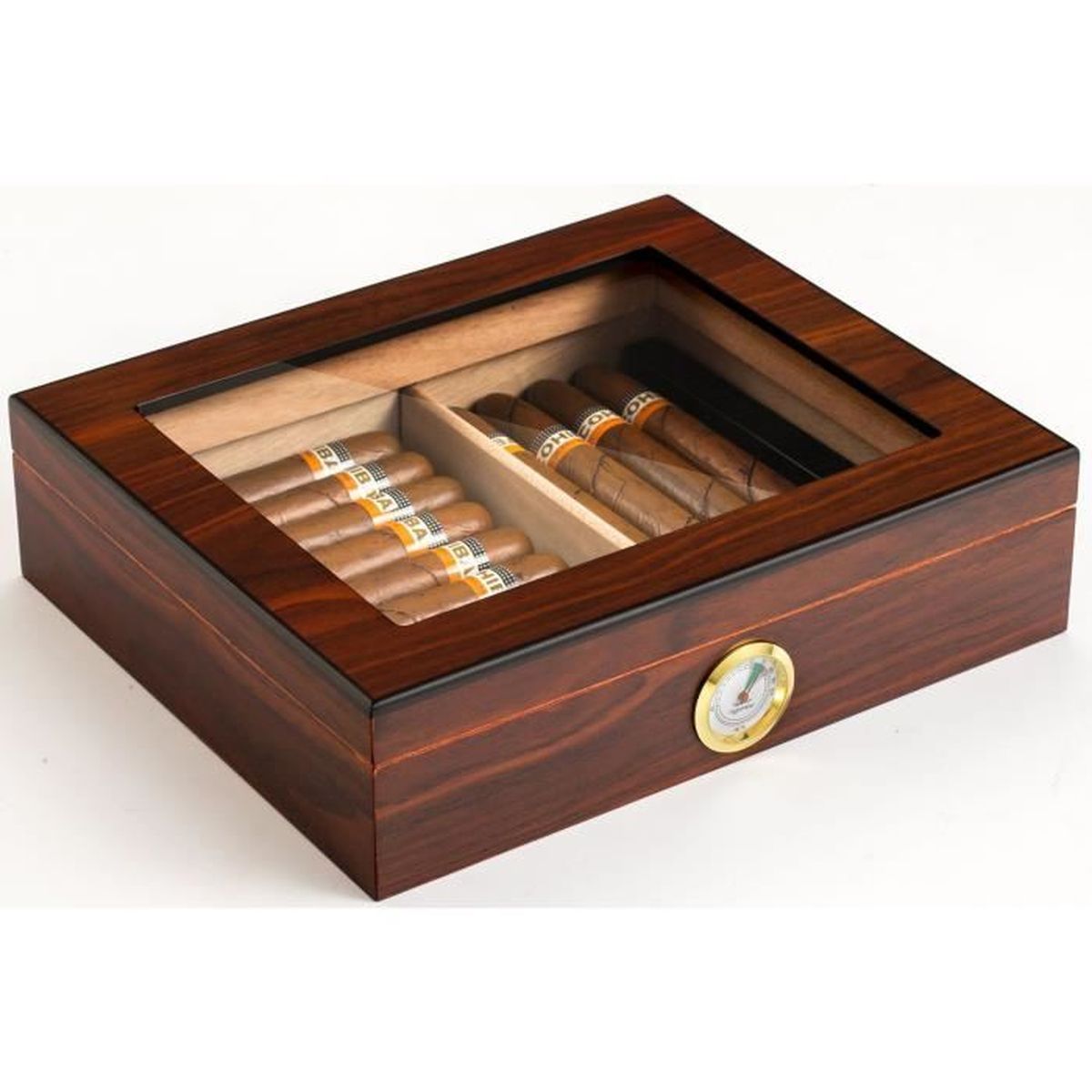 Cave à cigares Humidor Humidificateur avec hygromètre 35 cigares