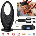 Antenne TV Intérieur Puissante TNT HD, SEABUTY 100KM Gamme Antenne Extérieure Intérieure HDTV avec Base Magnétique, 10M Câble Coax