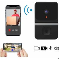 Caméra de sonnette intelligente sans fil, caméra de sonnette vidéo WiFi avec audio bidirectionnel, vision nocturne, stockage cloud