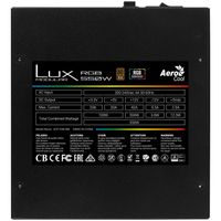 Alimentation PC - AEROCOOL - LUX RGB 550M - Semi-modulaire - 550W - 80PLUS Bronze