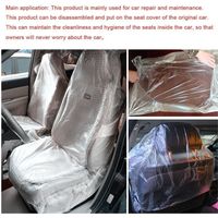 Housses de siège de voiture en plastique jetable - STR - 100 pièces - transparent