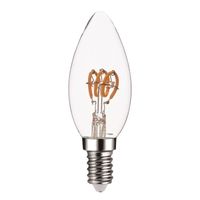 Ampoule LED Fil. Torsadé - Flamme lisse Claire 2200K 2W 100L E14 dimmable IRC90