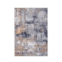 Vercai Rugs Collection Cashmere - Tapis à Poils Longs - Carpet Doux avec Design Moderne - Gris / Or - 120x170 cm