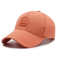 Casquette,Chapeau d'été pour femme,couleur unie,simple,broderie,smiley,pour sport,protection solaire,pour baseball - Type Orange