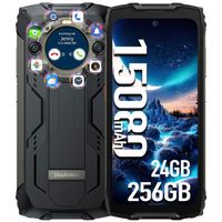 Blackview BV9300 Pro Smartphone Robuste 24Go + 256Go 15080mAh 6.7" 50MP Téléphone Portable Incassable NFC GPS - Noir