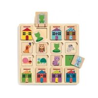 Puzzle en bois Cabanimo - DJECO - Animaux - Pour enfants dès 2 ans