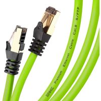 Duronic Câble Ethernet CAT8 Vert 5 M | S/FTP Paire torsadée écrantée et blindée | Bande passante 2GHz / 2000 MHz | Transmission des